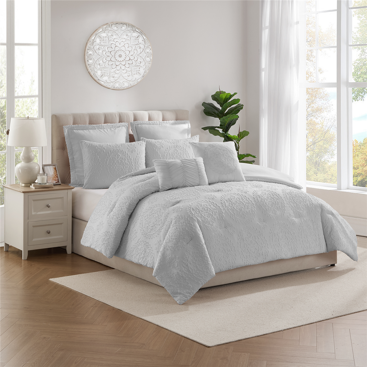 Sweet Home Collection 7pc. Jacquard Comforter Set