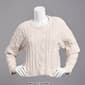 Juniors Pink Rose Carson Distressed Cable Knit Sweater - image 4