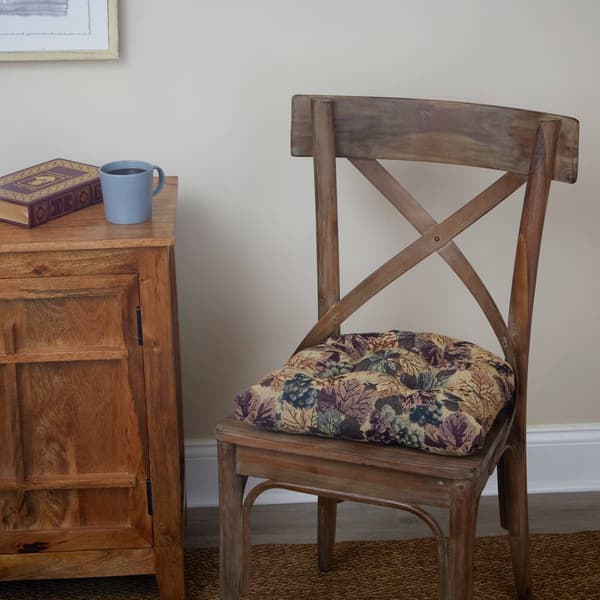 Klear Vu The Gripper® 2pc. Cabernet Tufted Chair Cushions Set