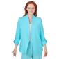 Plus Size Ruby Rd. By The Sea Open Blazer with Roll Tab Sleeve - image 1