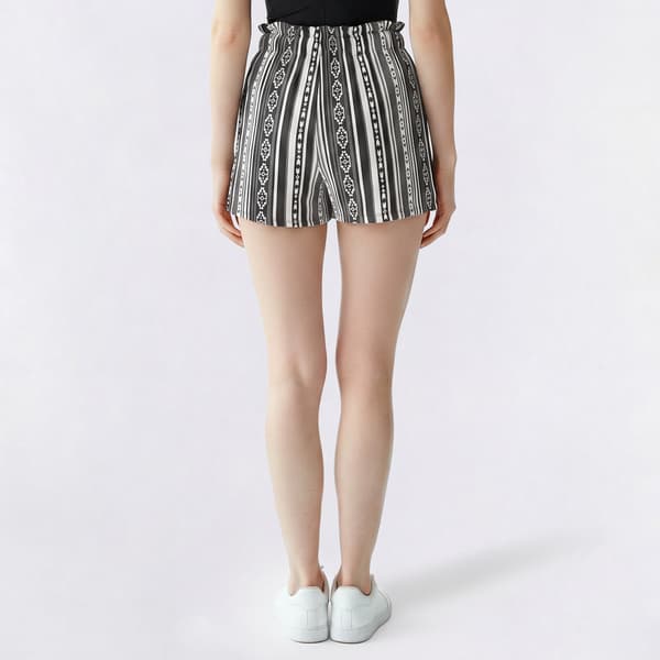 Juniors Derek Heart Aztec Yum Paper Bag Rope Belt Short