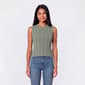 Juniors Pink Rose Sleeveless Rib Sweater Vest - image 2