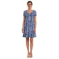 Petite MSK Short Sleeve Abstract Ruffle Hem Shift Dress - image 1