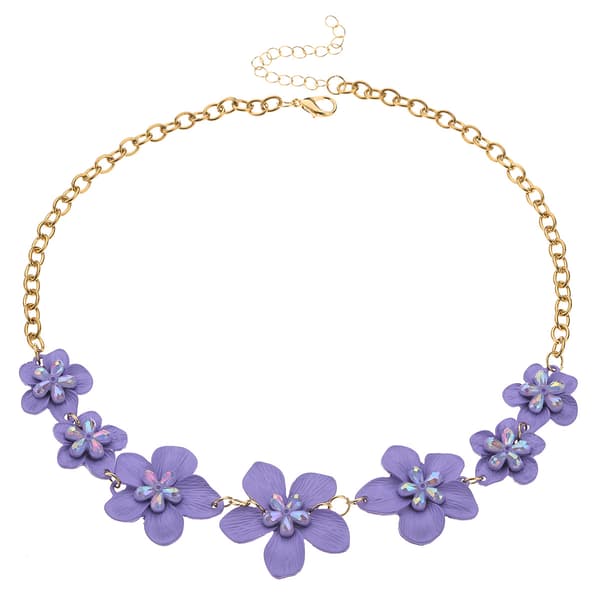 Ashley Cooper(tm) Purple Flower Necklace - image 