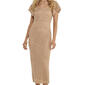 Womens Absolutely Famous Flutter Sleeve Pointelle Maxi Dress - image 3