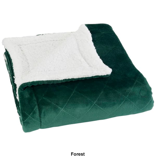 Mountain Ridge Plush Sherpa Throw