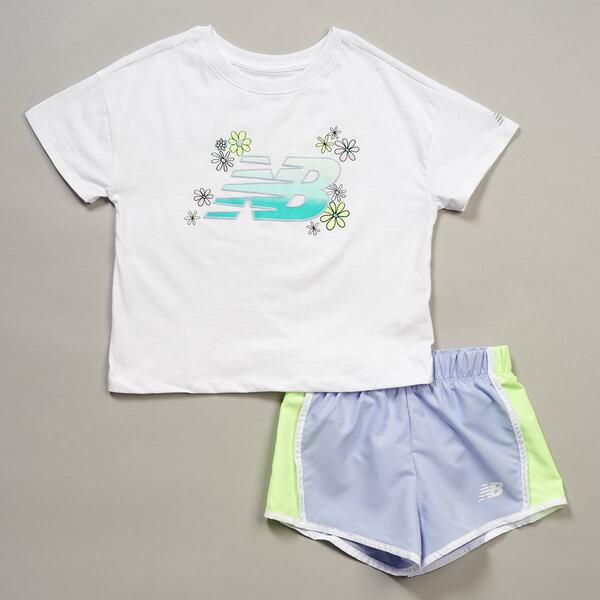 Girls &#40;7-12&#41; New Balance Oversized Tee & Woven Shorts Set - image 