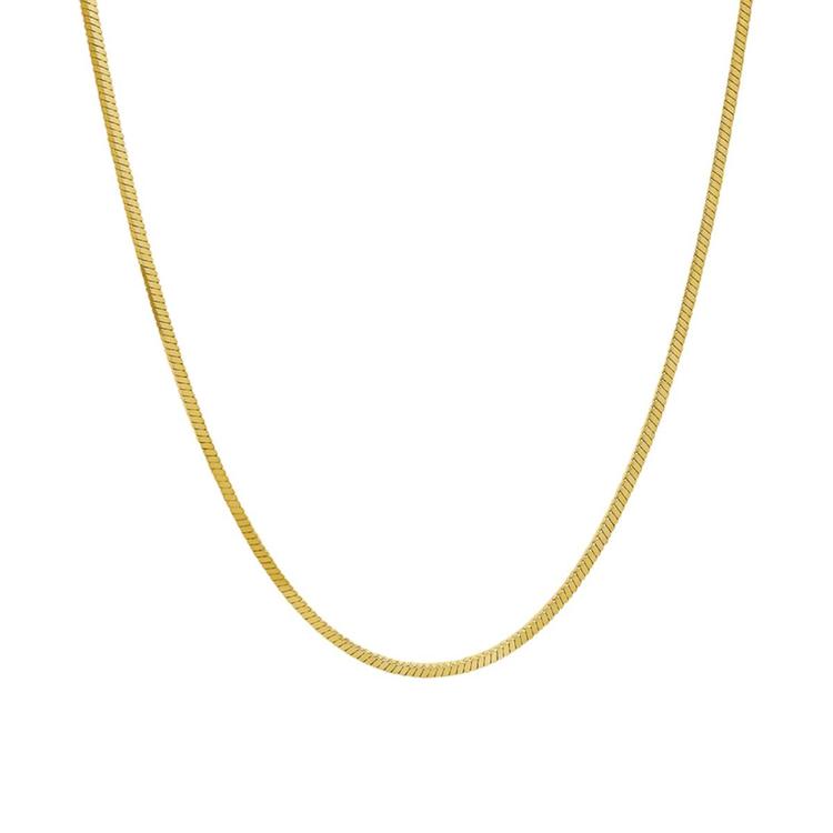16in. Vermeil Square Snake Chain Necklace