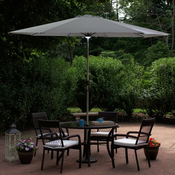 Northlight Seasonal 9ft. Solar Patio Market Tilted Umbrella