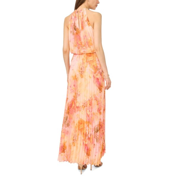 Womens MSK Sleeveless Halter Neck Floral Blouson Maxi Dress