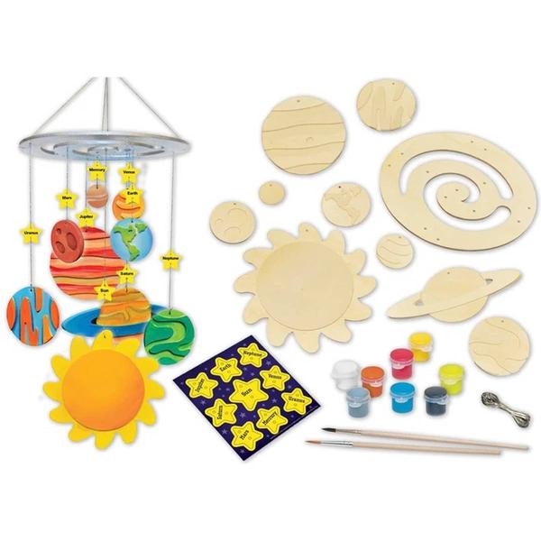 MasterPieces Solar System Mobile Wood Craft & Paint Kit