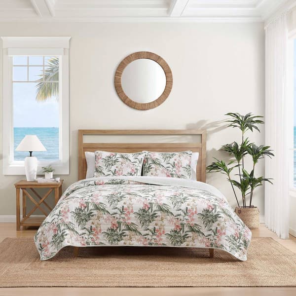 Tommy Bahama Island Orchid Reversible Quilt Set