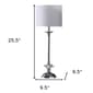HomeRoots 26in. Silver Metal and Faux Crystal Table Lamp - image 5