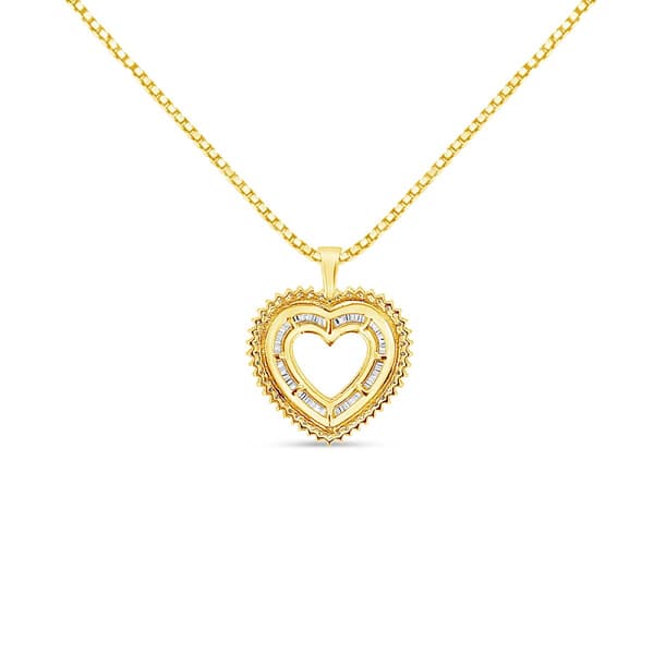 Haus of Brilliance 14kt. Gold 1.0ctw. Diamond Mini Heart Pendant