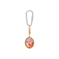 Symbols of Faith Gold-Tone Oval Spiritual Decal Key Chain - image 1