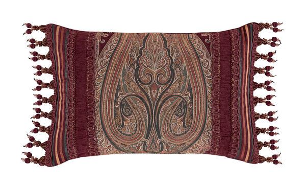 J. Queen New York Garnet Boudoir Decorative Pillow - image 