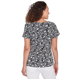 Womens Hearts of Palm Printed Essentials Fernleaf Tee