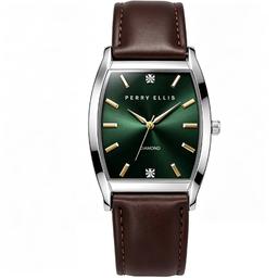 Mens Perry Ellis Diamond Dial Ultra-Thin Strap Watch-PE0017SL.UK