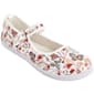 Womens Ashley Blue Mary Jane Floral Canvas Flats - image 1