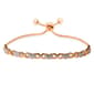 Accents Rose Gold & Diamond Accent Heart Link Bracelet - image 1