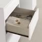 South Shore Crea Pure White Sewing Craft Table w/ Wheels - image 4