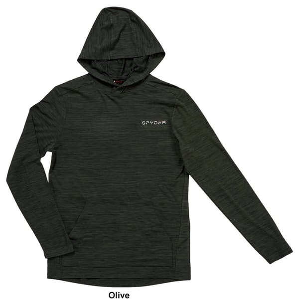 Mens Spyder Soft Jersey Front Pocket Pullover Hoodie