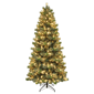 Puleo International 7.5ft. Pre-Lit Slim Oklahoma Pine Tree - image 1
