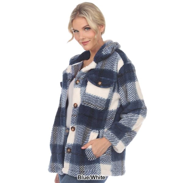 Womens White Mark Plaid Shacket