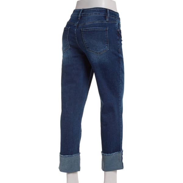 Womens Royalty Cuffed Slim Straight Leg Jeans