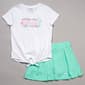 Girls (7-16) Puma(R) Pixelated Floral Tie Front Tee w/ Skort Set - image 1