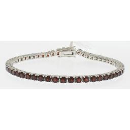 Gemstone Classics(tm) 3.00mm Round Garnet Bracelet