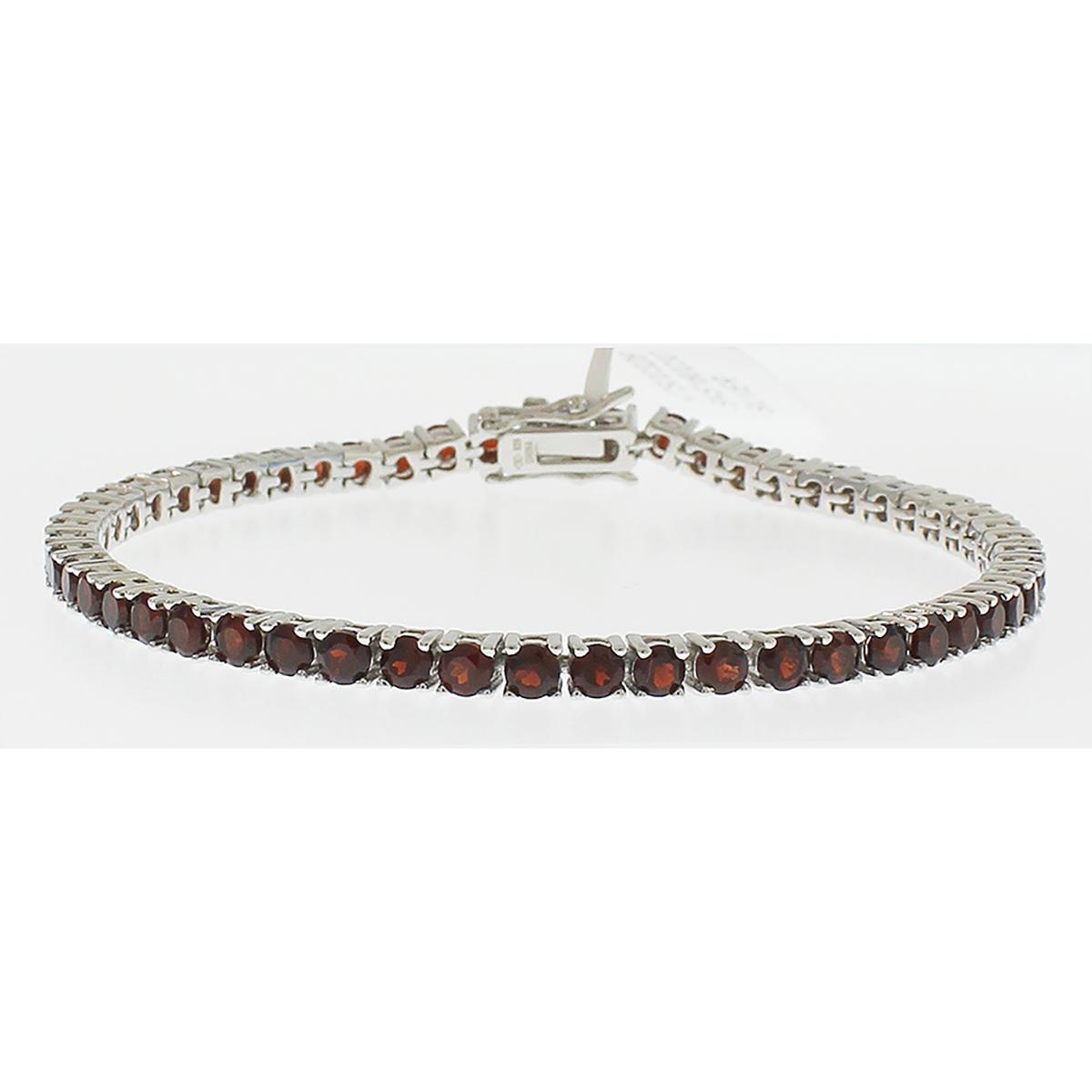 Gemstone Classics(tm) 3.00mm Round Garnet Bracelet