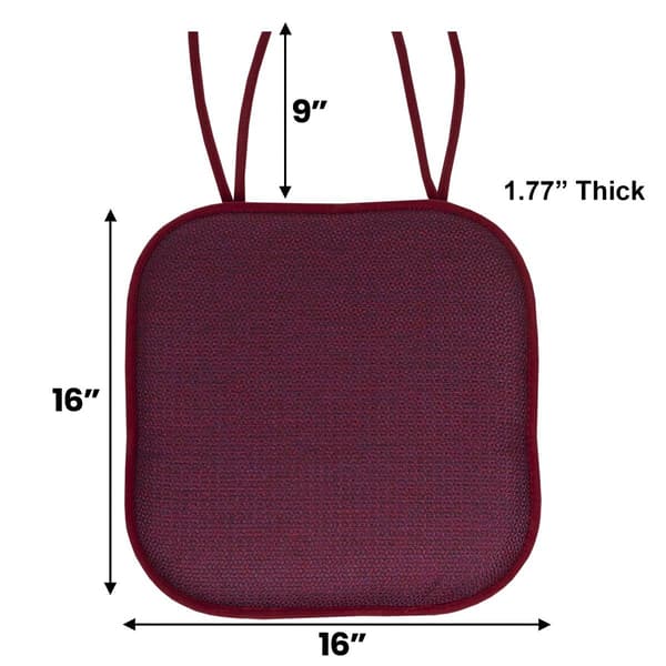 Sweet Home Collection Cameron No Slip Back Chair Pad w/ Ties