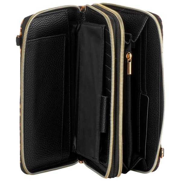 Womens Buxton Ultimate Original Crossbody Wallet - Leopard
