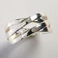Marsala Double X Design Silver Ring - image 1