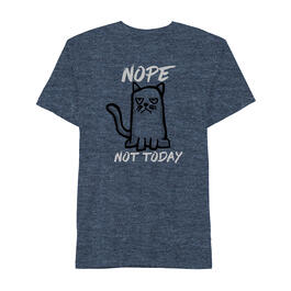Young Mens Nope Cat Graphic Tee