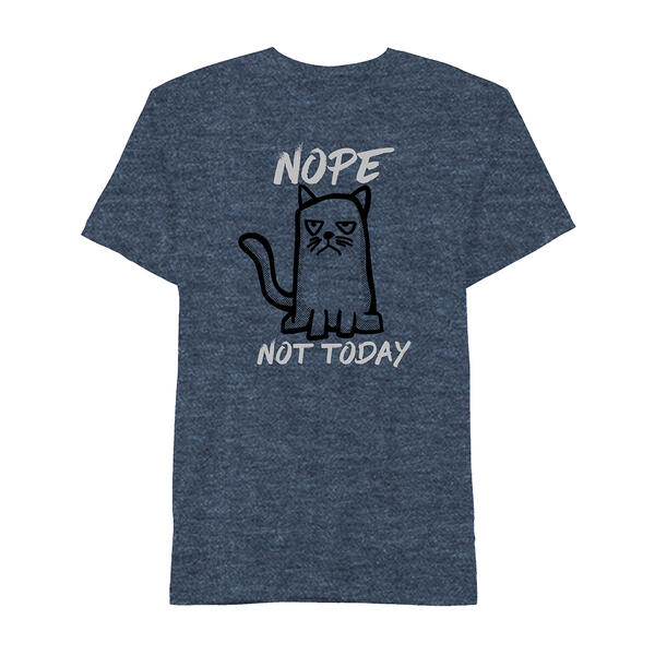 Young Mens Nope Cat Graphic Tee - image 