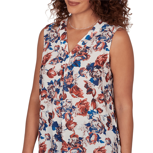 Womens Emaline Summer In The City Sleeveless Floral Blouse