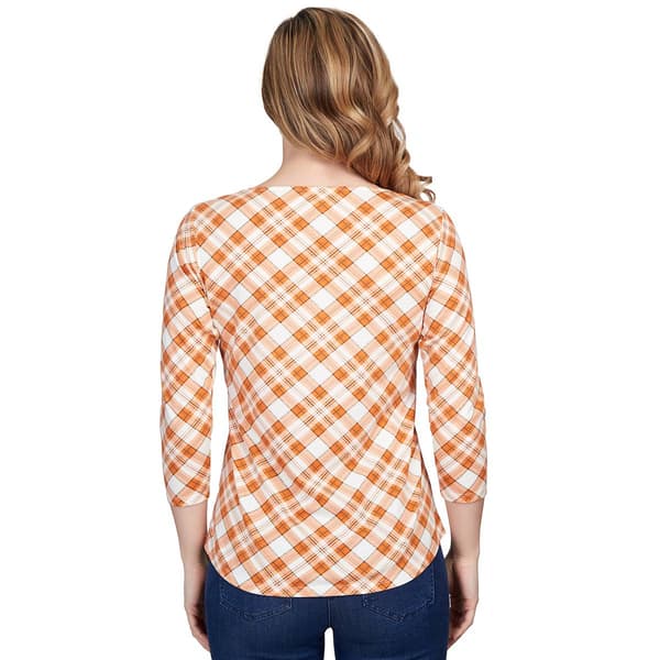 Petite Ruby Rd. Must Haves II Plaid Harvest Bicycle Tee
