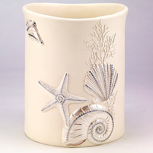 Avanti Sequin Shells Wastebasket - image 