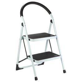Blue 2-Step Steel Ladder w/ Cushion Handle