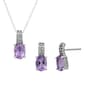 Marsala Sterling Silver Amethyst & Lab Grown Sapphire Set - image 1