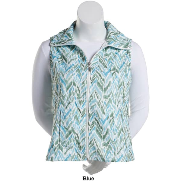 Plus Size Hasting & Smith Ikat Pattern Quilted Vest