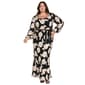 Plus Size R&M Richards Long Sleeve Mesh Soutache Floral Gown - image 1