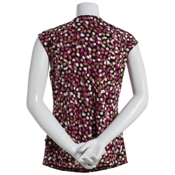 Womens Calvin Klein Sleeveless Chicklet Twist Waist Blouse