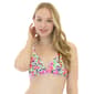 Juniors Cyn & Luca Floral Tess Double Tunnel Triangle Swim Top - image 1