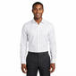 Mens Bill Blass Microfiber Thin Stripe Slim Fit Dress Shirt-White - image 1