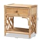 Baxton Studio Camara Bohemian Rattan 1-Drawer Nightstand - image 9