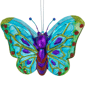 Northlight 4.5in. Blue & Pink Butterfly Glass Christmas Ornament - image 1