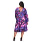 Plus Size 24/7 Comfort Apparel Multicolor Empire Waist Midi Dress - image 2